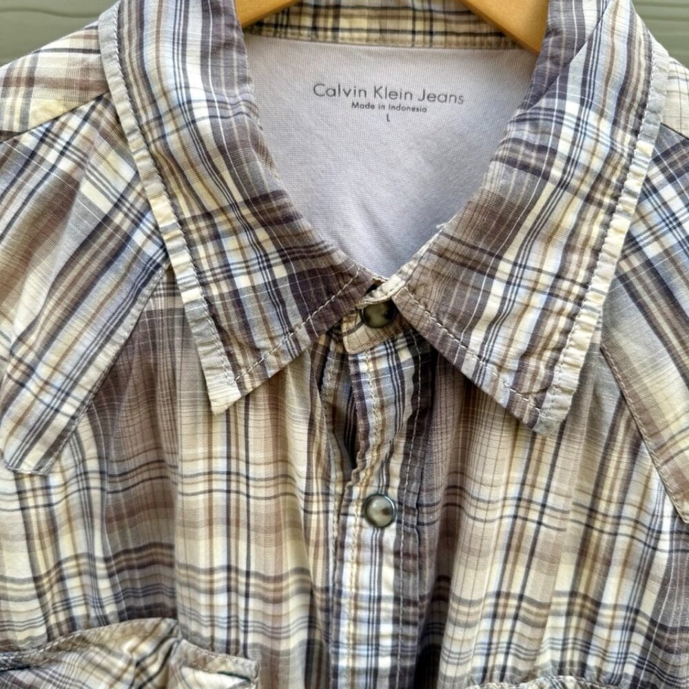 Calvin Klein Western Pearl Snap SS